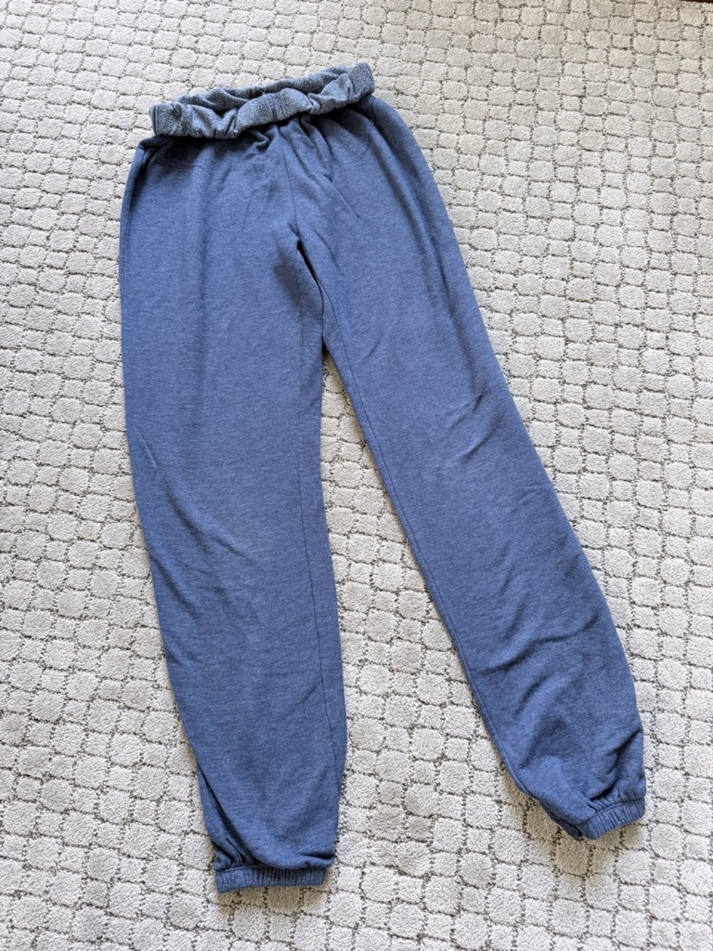 Women’s Blue Elastic-Waist Jogger Pants